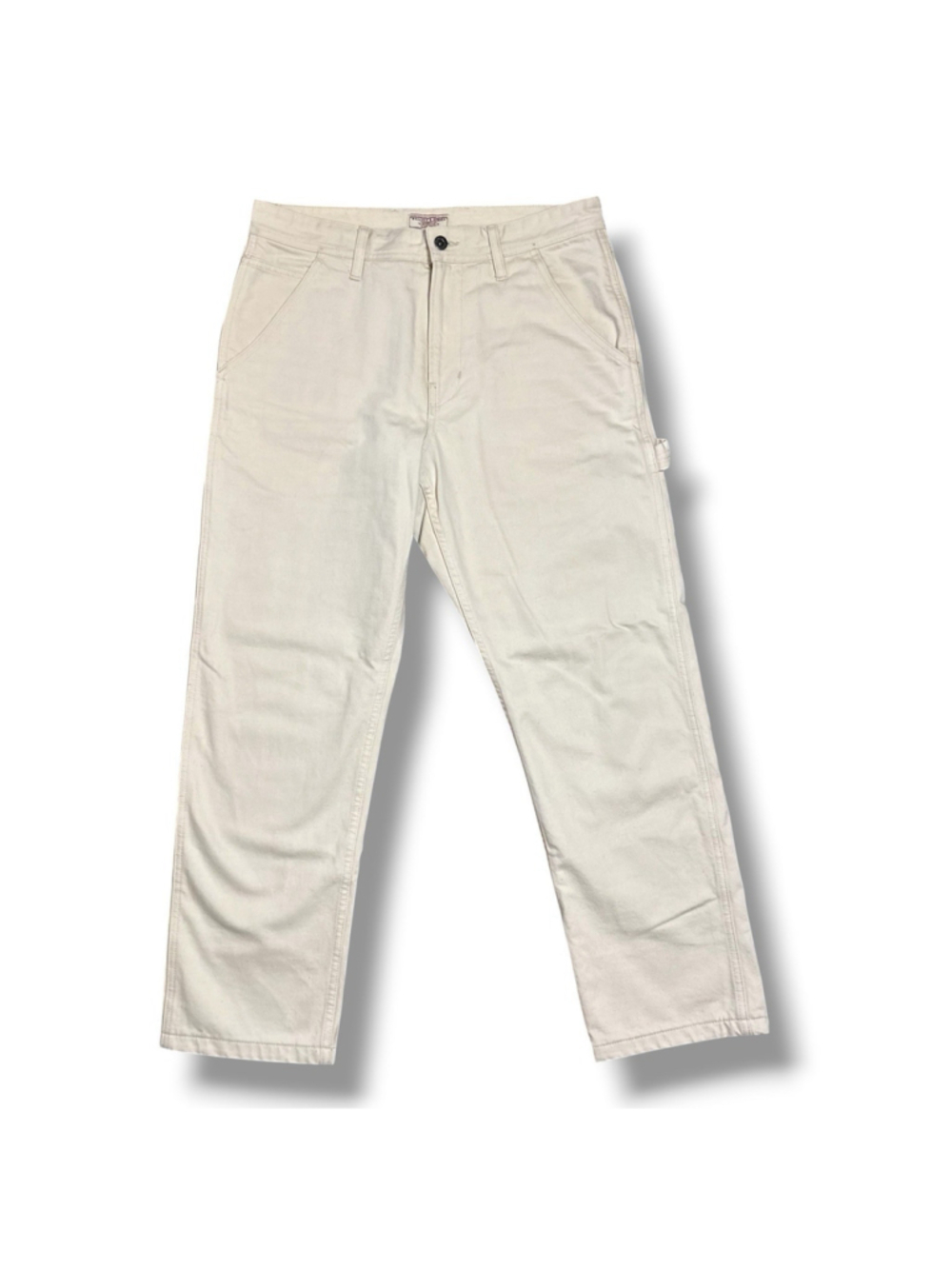 Wallace & Barnes NEW Flannel Lined Carpenter Pants Denim 33x30 (33x29) Beige